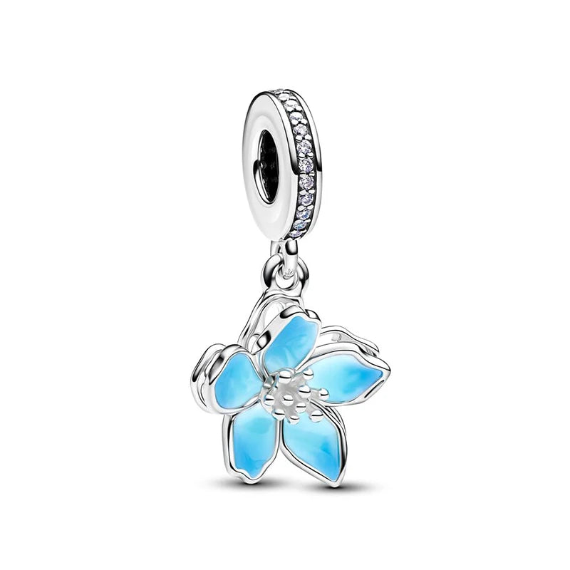 Charms 925 Originale Hot Air Balloons and Flowers Bead Fits Bracelet Necklace For Women Charm Silver 925 Luxury DIY Jewelry Gift