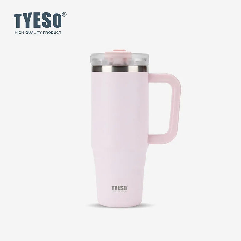 Tyeso Stainless Steel Vacuum Flask Double Wall Insulated Thermos Bottle Hot/Cold Travel Mug Leak-Proof Car Coffee Water Bottle