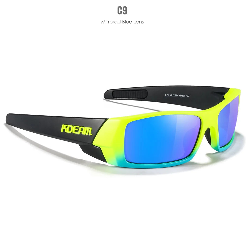 KDEAM Polarisierte Sonnenbrille für Damen und Herren, Autofahrerbrille, rechteckige Sonnenbrille für Herren, vielseitiger Augenschutz, UV400-Schutz