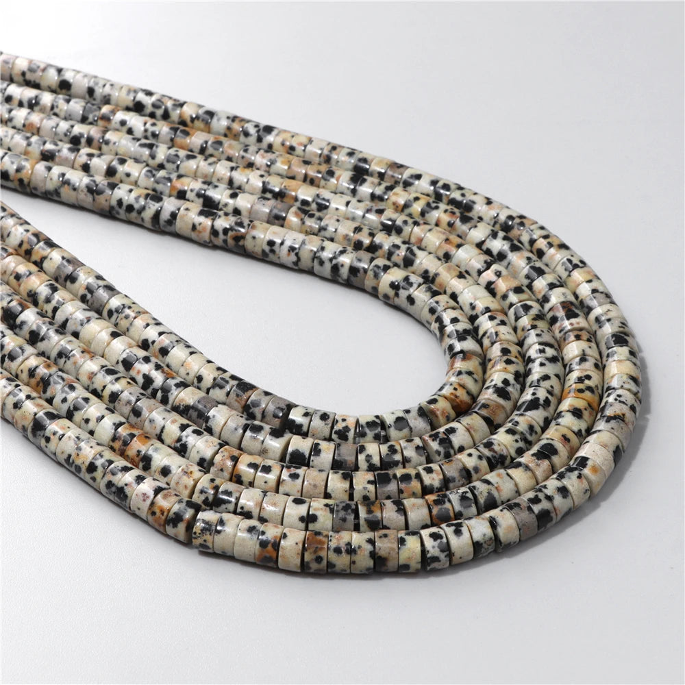 Natural Flat Round Disc Beads 6x3mm Sea Sediment Amethysts Rondelle Spacer Stone Bead For Jewelry Making DIY Bracelet Earrings