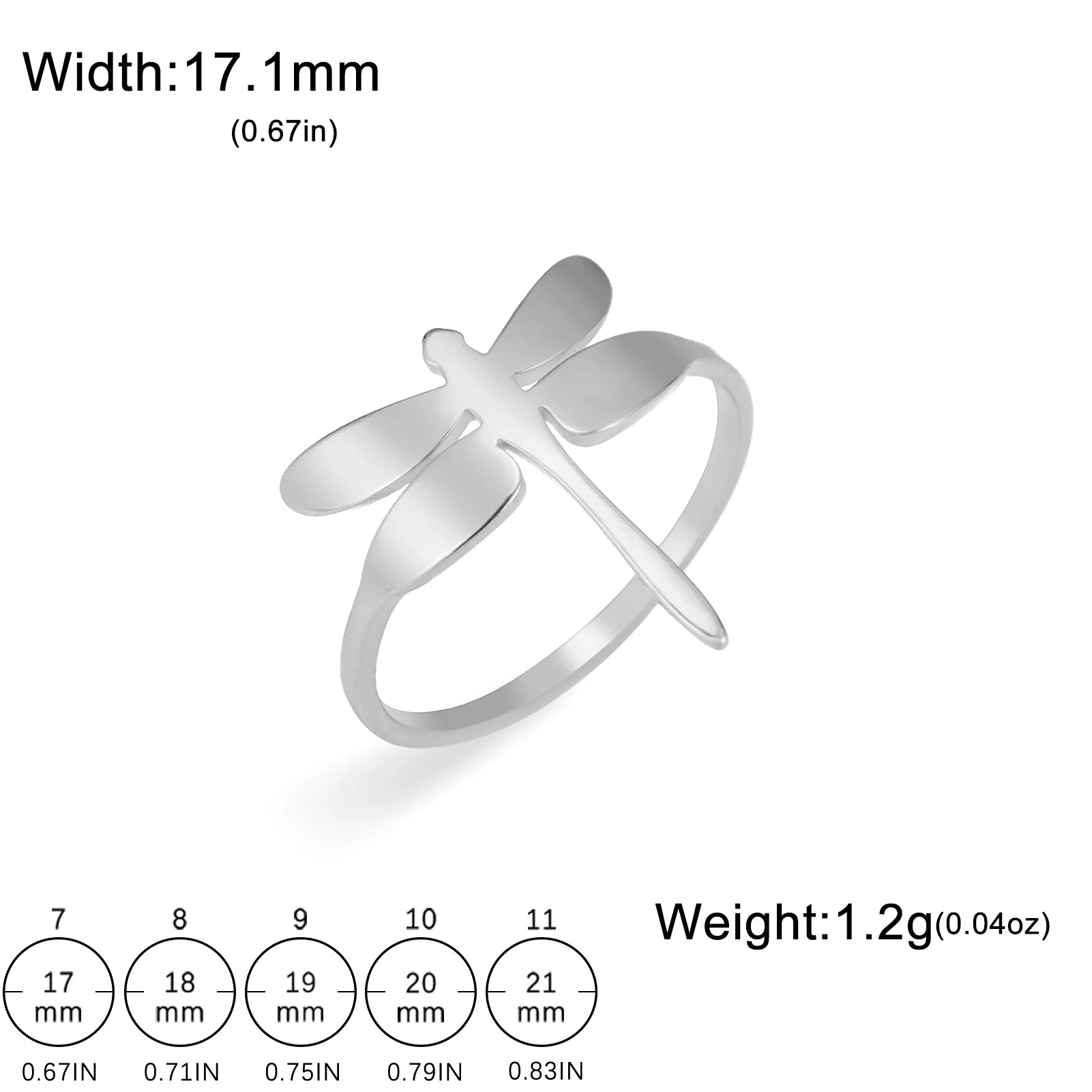 Skyrim Dragonfly Ring Stainless Steel Finger Rings Women Minimalist Animal Jewelry Birthday Gift Wholesale