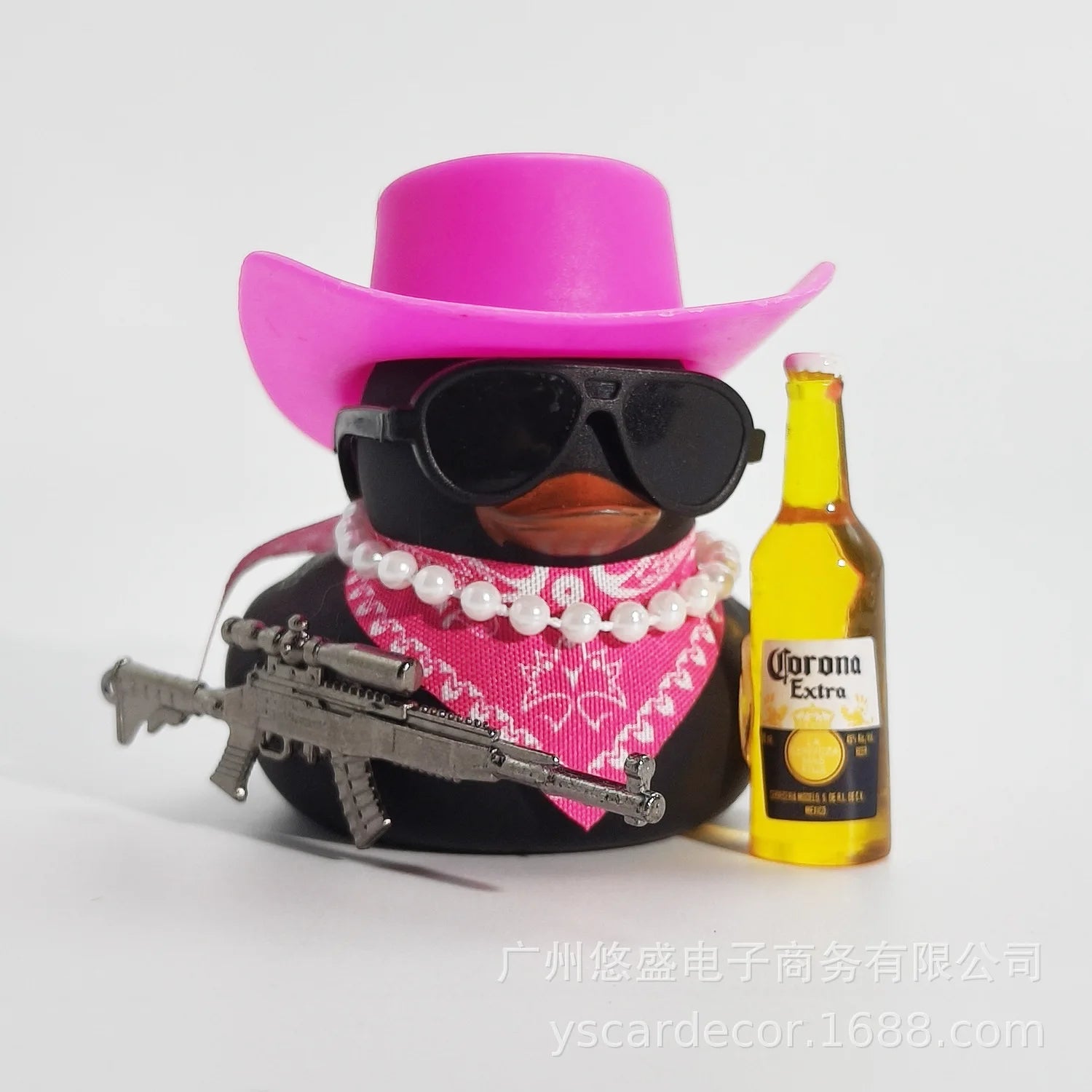 Cowboy Rubber Duck Car Ornament for Jeep Duck Car Dashboard Decorations Quirky Rubber Duck Car Accessories Funny Office Gifts