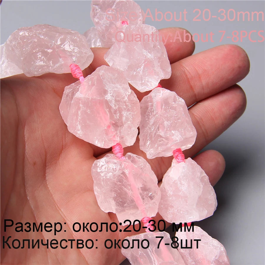 7.5" Natural Irregular Rough Stone Beads Raw Rock Lapis Quartzs Nuggets For Jewelry Making DIY Earrings Bracelet Supply 7-30mm