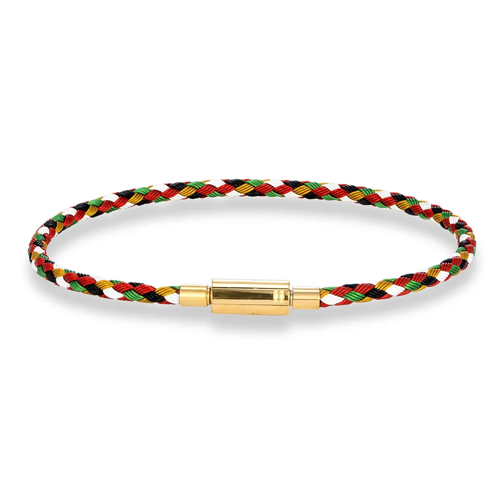 MKENDN Classic Men Women Jewelry 2-3mm Non-fading Steel Wire Thin Rope Bracelet Button Clasp Classic Cuff DIY Charm Bracelet