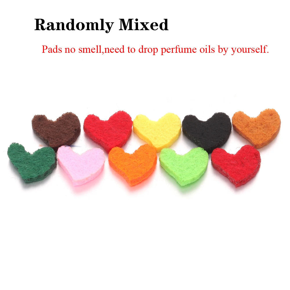 100PCS Wholesale Aromatherapy Pads for Necklace Bracelet 25mm 30mm Mixed Colorful Spacers Round Diffuser Thick Felt Refill Pads