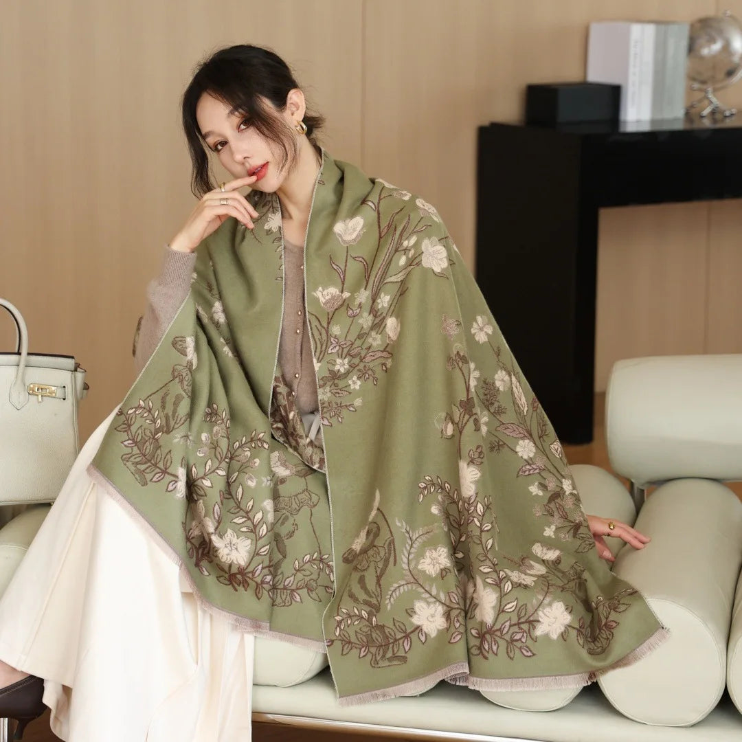 Print Cashmere Scarf Women Thick Warm Winter Blanket Brand Female Luxury Quality Shawl Wrap Bufanda 2025 Poncho Echarpe Pashmina
