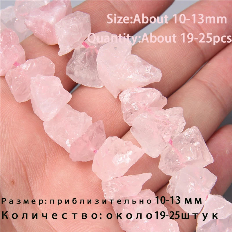 7.5" Natural Irregular Rough Stone Beads Raw Rock Lapis Quartzs Nuggets For Jewelry Making DIY Earrings Bracelet Supply 7-30mm