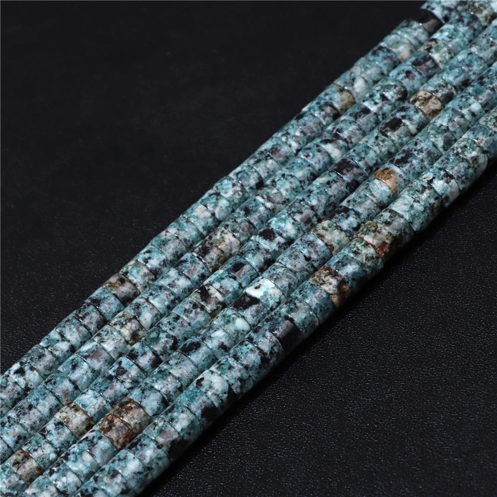6x3mm Natural Flat Round Stone Beads Turquoises Labradorite Jaspers Spacer Loose Heishi Bead For Jewelry Making DIY Accessories