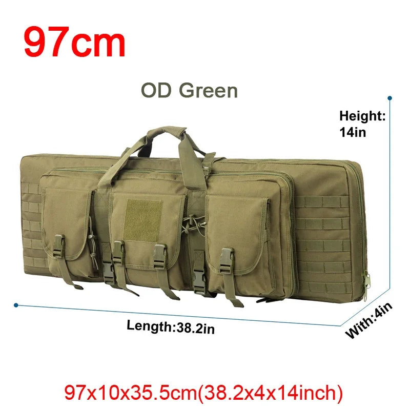81 97 106 122cm Tactical Gun Bag Double Rifle Case  Molle Rifle Bag Sniper Airsoft Gun Case Backpack Hunting Gun Holster
