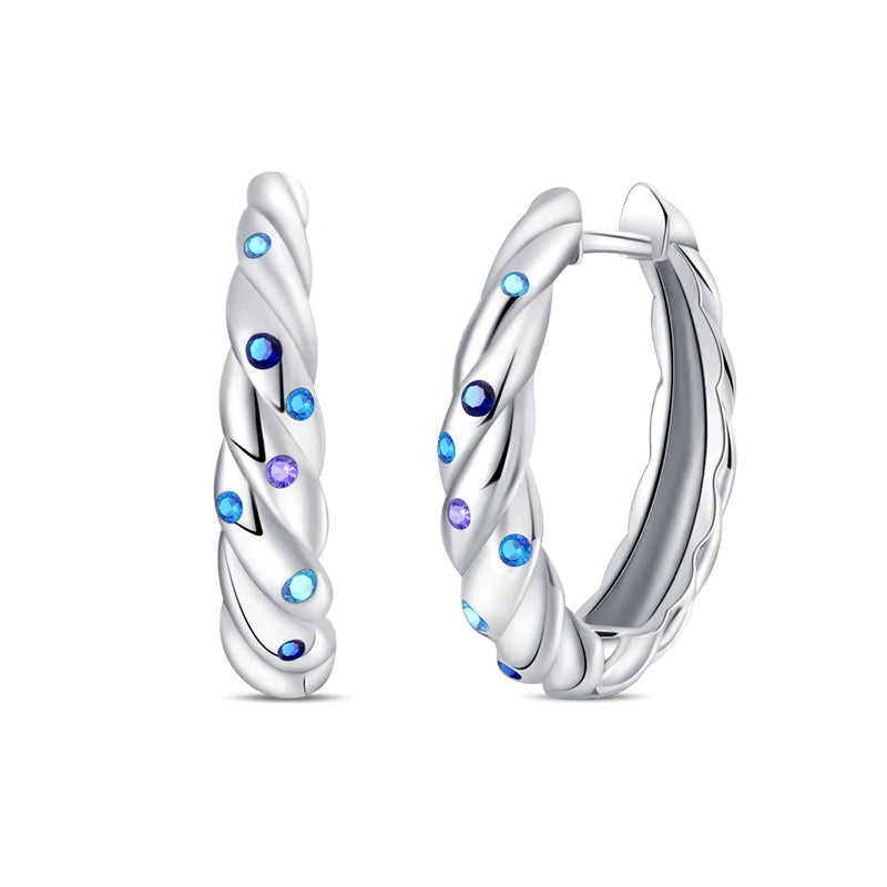 Classic Earrings 925 Silver Star Moon Zircon Pearl Geometry Earrings For Women Wedding Engagement Fine Jewelry Birthday Gift