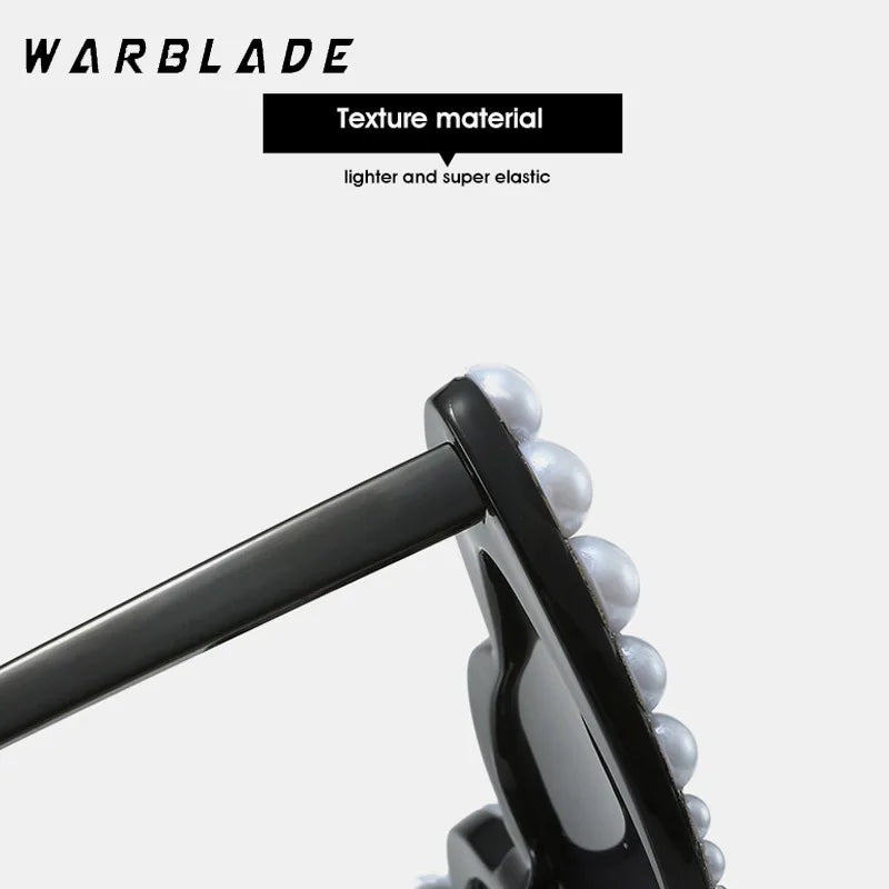 2025 Heart Shape Sunglasses Pearl Frame Wedding Party Sun Glasses Women Big Frame Cute White Black Shades UV400 Fashion Eyewear