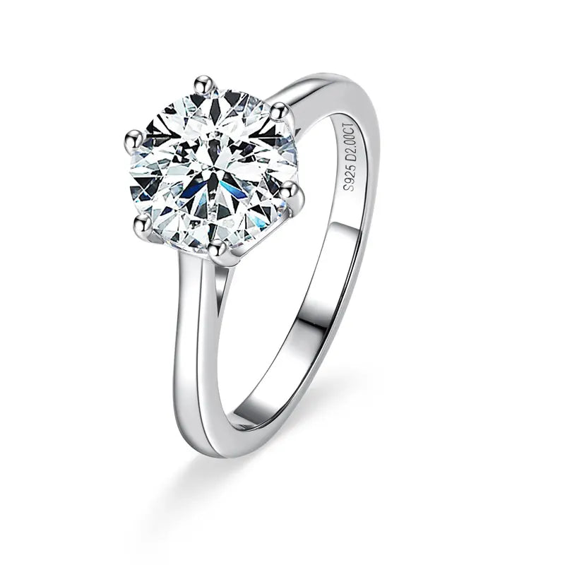 GRA Certified Round Moissanite Engagement Ring Lab Diamond Solitaires Rings for Women S925 Silver Wedding Party Band Jewelry