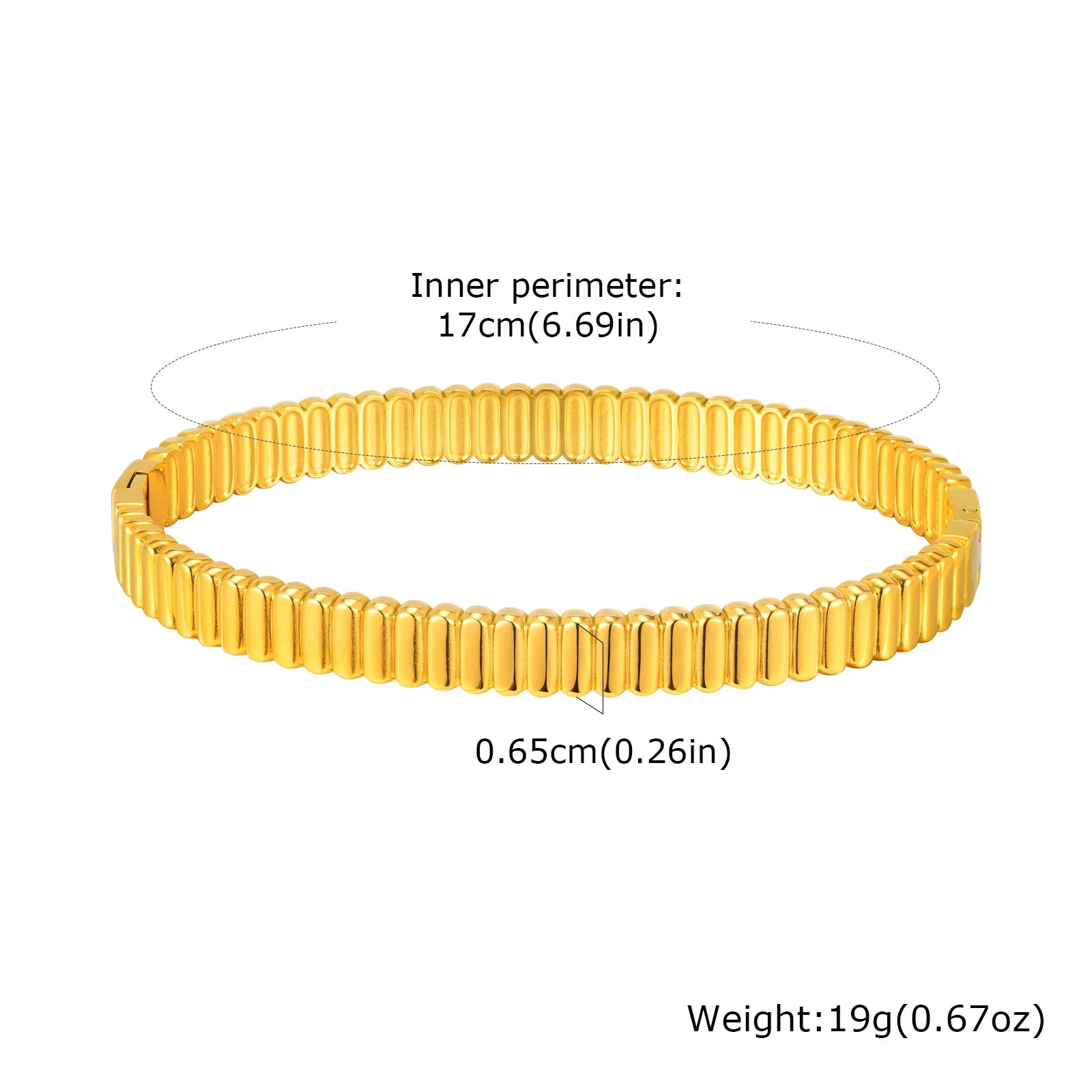 Vnox Romantic Zircon Cuff Bracelet For Women Geometric Fashion Lady Jewelry Stainless Steel Bangles Party Gold Color Never Fade - Madeinsea©
