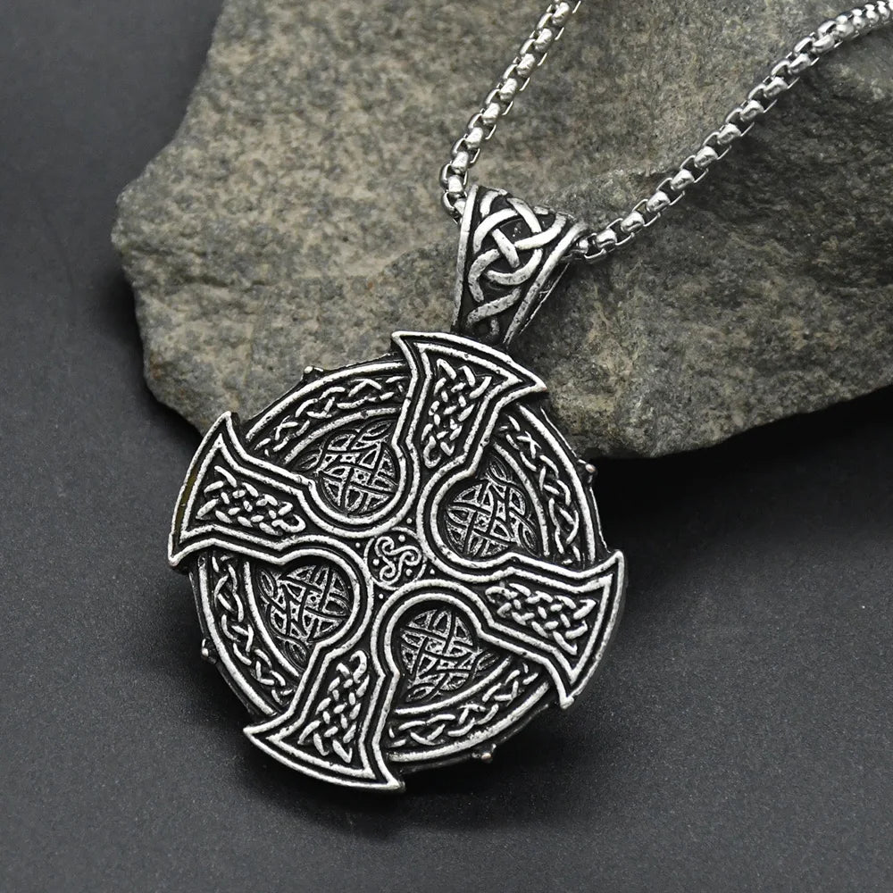 Kreuz Anhänger Halskette Männer und Frauen Mode Gothic Amulett Keltischer Knoten Irish Zubehör Schmuck Geschenk Großhandel