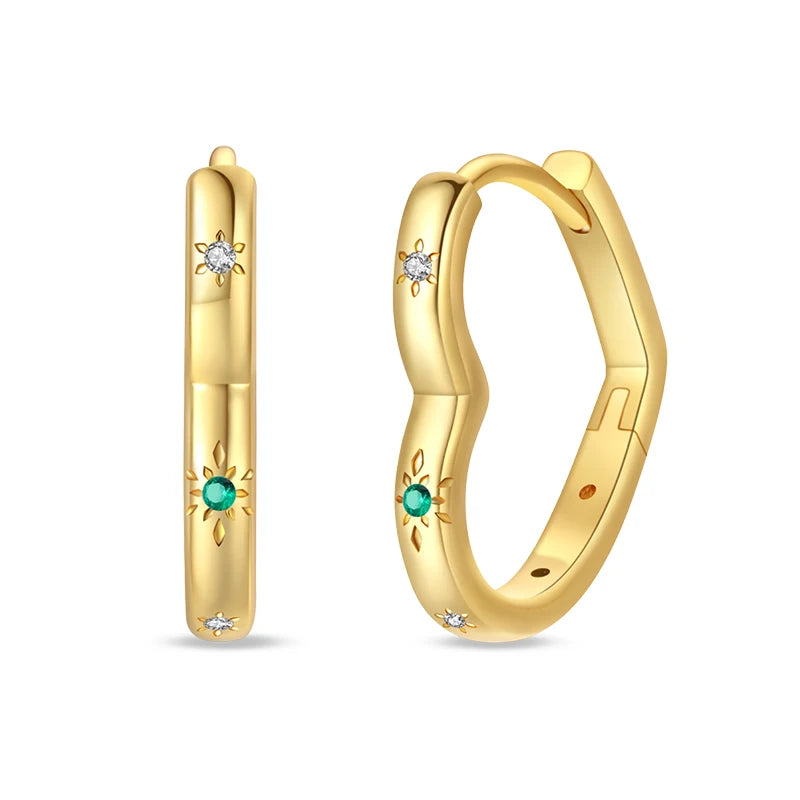 Classic Earrings 925 Silver Stars Moons Pearls Bees Golden Hoop Earrings For Women Engagement Birthday Proluxe Fine Jewelry Gift