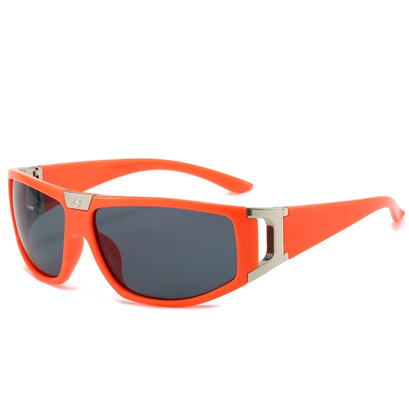 2025 New Men's Y2K Punk Rectangle Sunglasses Outdoor Cycling Sports Sun Glasses Women Vintage Shades Trendy Goggle Eyewear 2000S