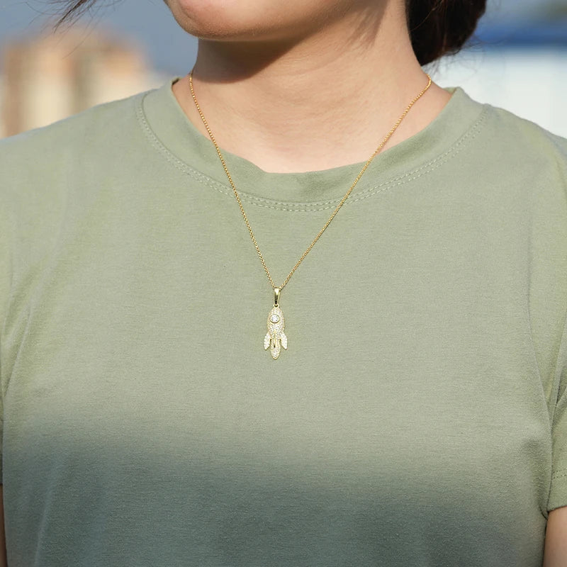 Top Quality Unisex Moissanite Star Pendant Necklace 925 Fashion For Women Hip Hop Jewelry