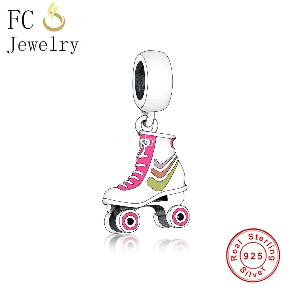 Fit Original Pan Charms Bracelet 925 Silver Profession Hobby Sport Cook Rock Muisc Makeup Game Fitness For Making Berloque - Madeinsea©