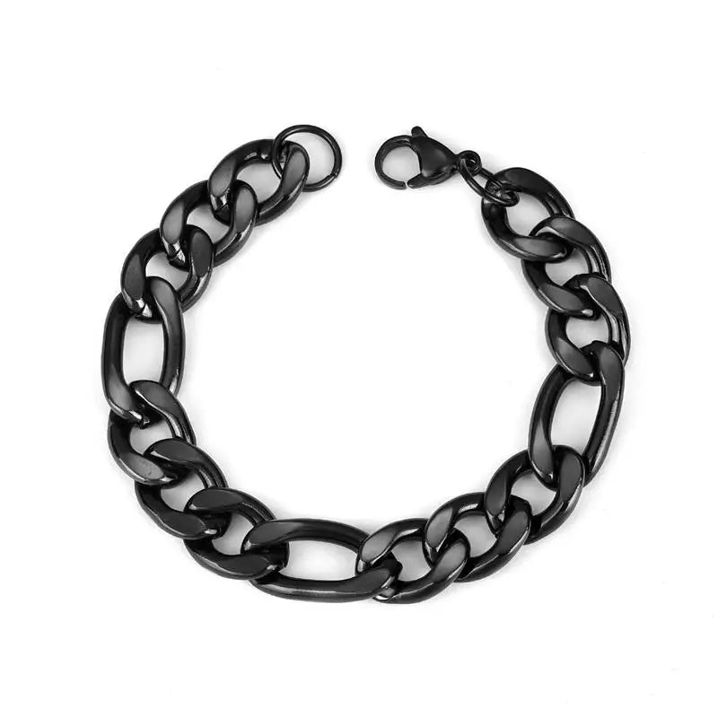 3/5/7/11mm Stainless Steel Figaro Chain Bracelet Bangle for Men Women Hiphop Trendy Wrist DIY Bracelet Jewelry