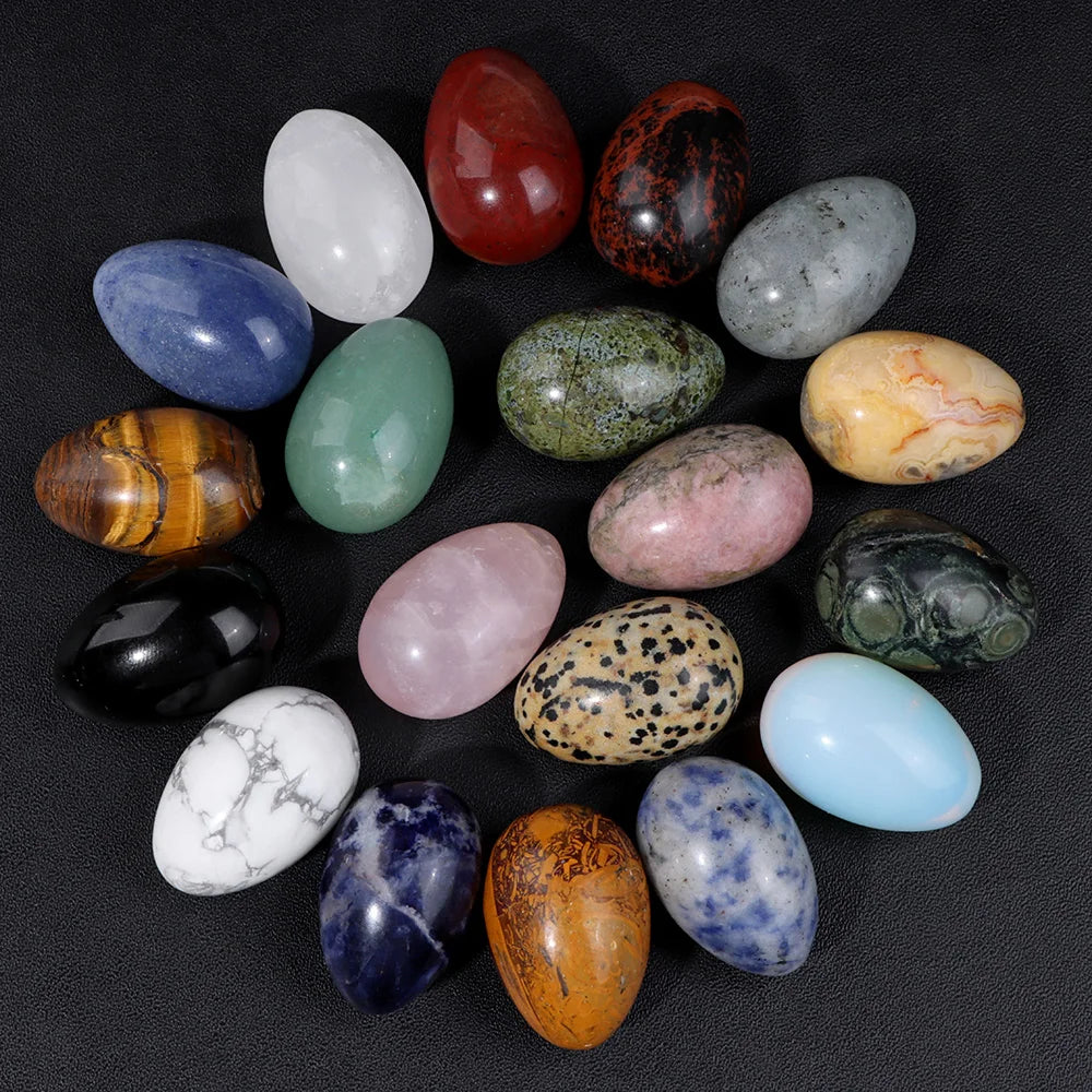 20x30mm Natural Egg Shape Stone Ornament Opal Quartzs Power Minerals Polished Reiki Fish Tank Home Decoration Jewelry Gifts
