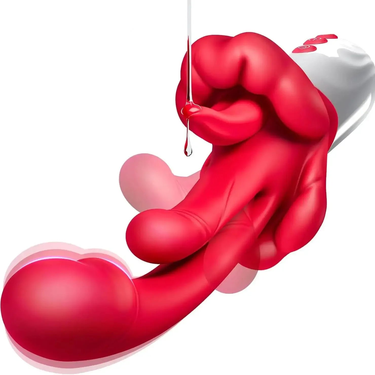 KUSHOR 5 IN 1 Dildo Vibrator for Women Swings Tongue G Spot Clitoral Stimulator Vaginal Massage Female Masturbator Adult Sex Toy