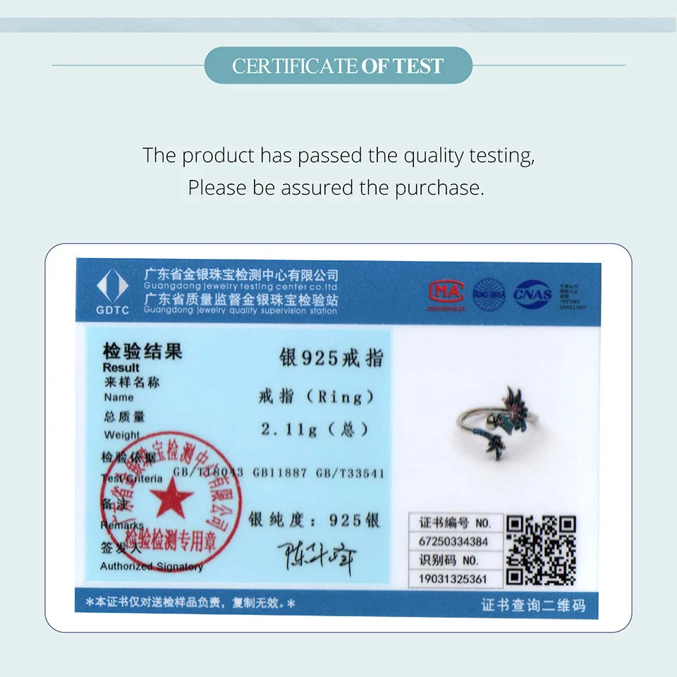 BAMOER 925 Sterling Silver Dragon Ring Adjustable Cute Animal Lover Jewelry Birthday Gifts for Women SCR1135-E