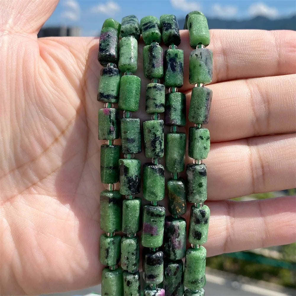 Natural Irregular Cylinder Stone Bead Charoite Amethyst Apatite Loose Charm Beads For Reiki Jewelry Making Bracelet Necklace DIY - Madeinsea©