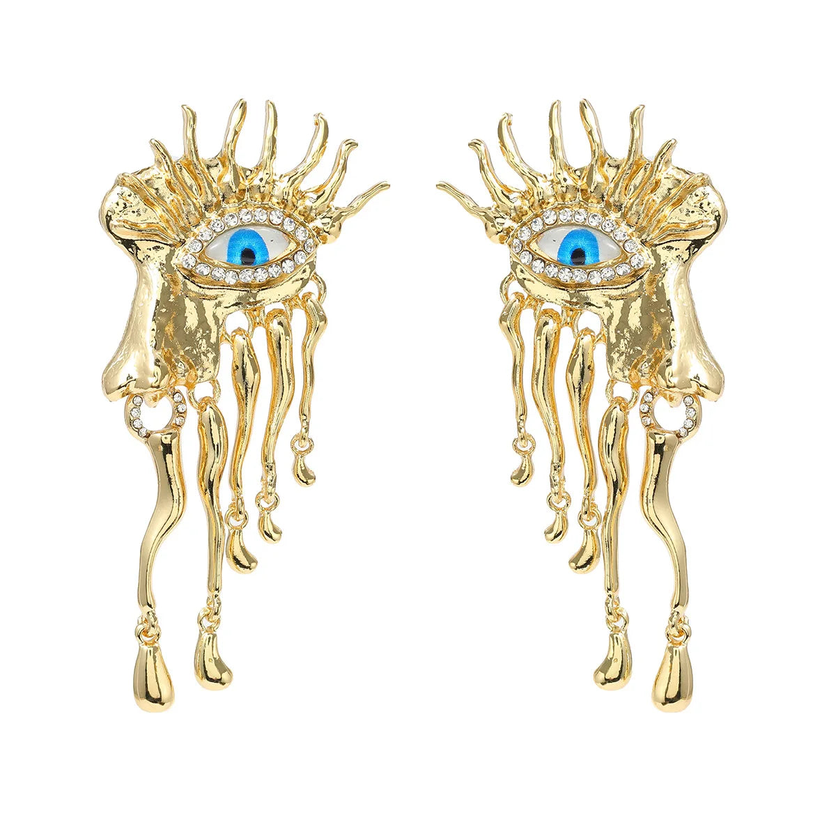 Trendy Exaggerated Alloy Eye Earrings for Woman