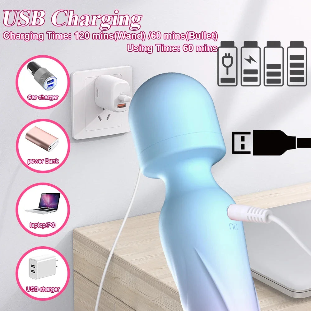 Powerful AV Vibrator for Women G Spot Dildos Magic Wand Clitoris Stimulator Female Vagina Massager Adults Sex Toys for Woman - Madeinsea©