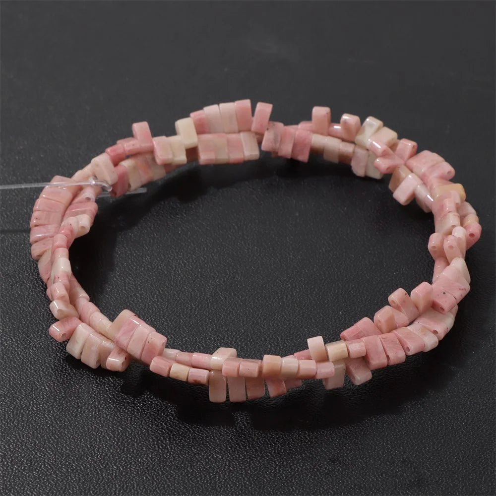 2x5mm Natural Two Hole Stone Bead Rectangle Tiger Eye Quartz Amazonite Loose Spacer Beads For Jewelry Making Bracelet Handmade