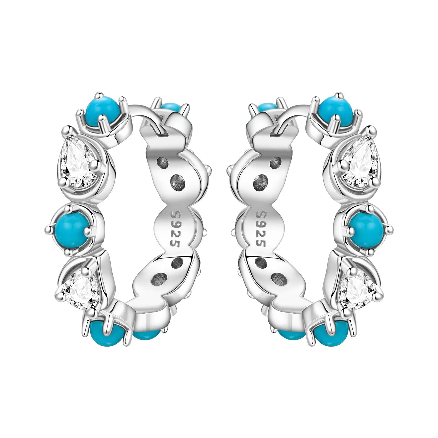 PANPOKI Original 925 Sterling Silver Minimalist Design Earrings Women Hoop Earring Anniversary Jewelry Trendy Gifts