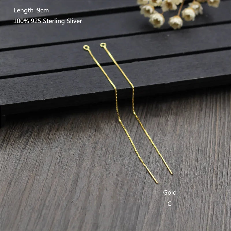 925 Sterling Silber Ohrringe DIY Schmuckzubehör Box Kette Ohr Linie Ohr Draht für Frauen Ohrringe DIY Schmuck Erkenntnisse Herstellung