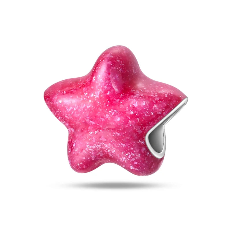 925 Silver Plated Magic Mirror Perfume Princess Angel Trunk Pink Charms Beads Fit Pandach 925 Original Bracelet Fine DIY Jewelry