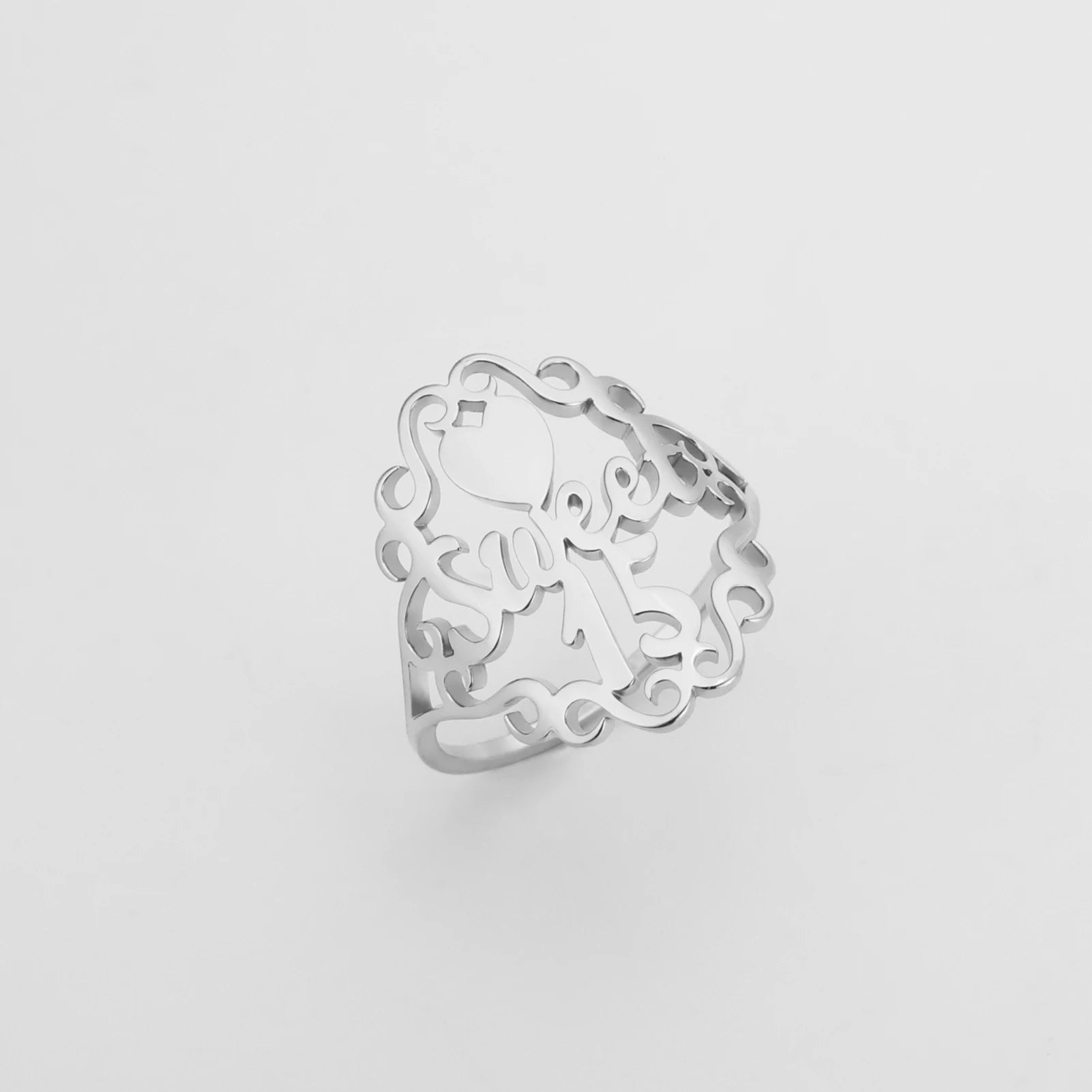 Dreamtimes SWEET Heart Numéro 15 Bagues Pour Femmes Hommes Lettres Creuses Main Doigt Bijoux Accessoires Cadeaux