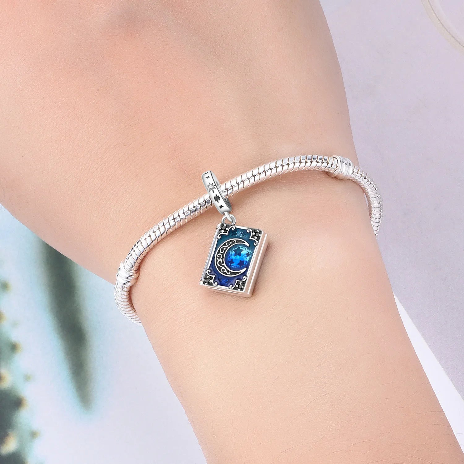 PANPOKI 925 Sterling Silver Magic Book Guardian Beads Original Pendants Bracelet Charm Jewelry Party DIY Trendy Gifts