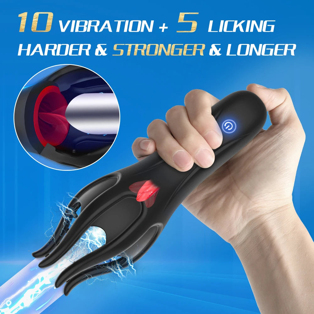 Glans Trainer for Men Powerful Vibrating Penis G Spot Masturbator Soft Fingertip Prolong Endurance Massage Vibrator Erotic Toys - Madeinsea©