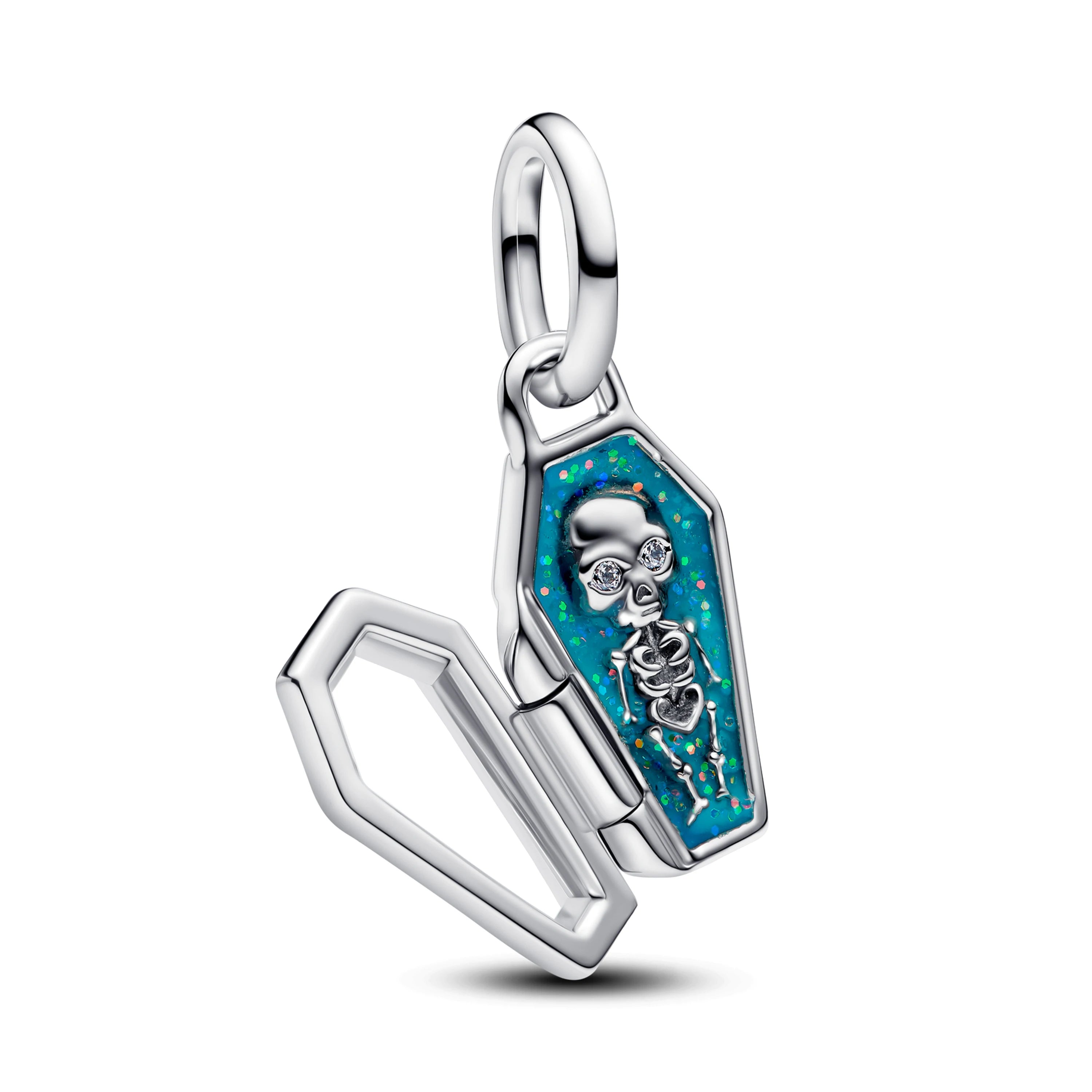 New 925 Sterling Silver Halloween Glow-in-the-dark Coffin Boo Skull Pumpkin Charm Bracelets Pendant Jewelry Halloween gifts