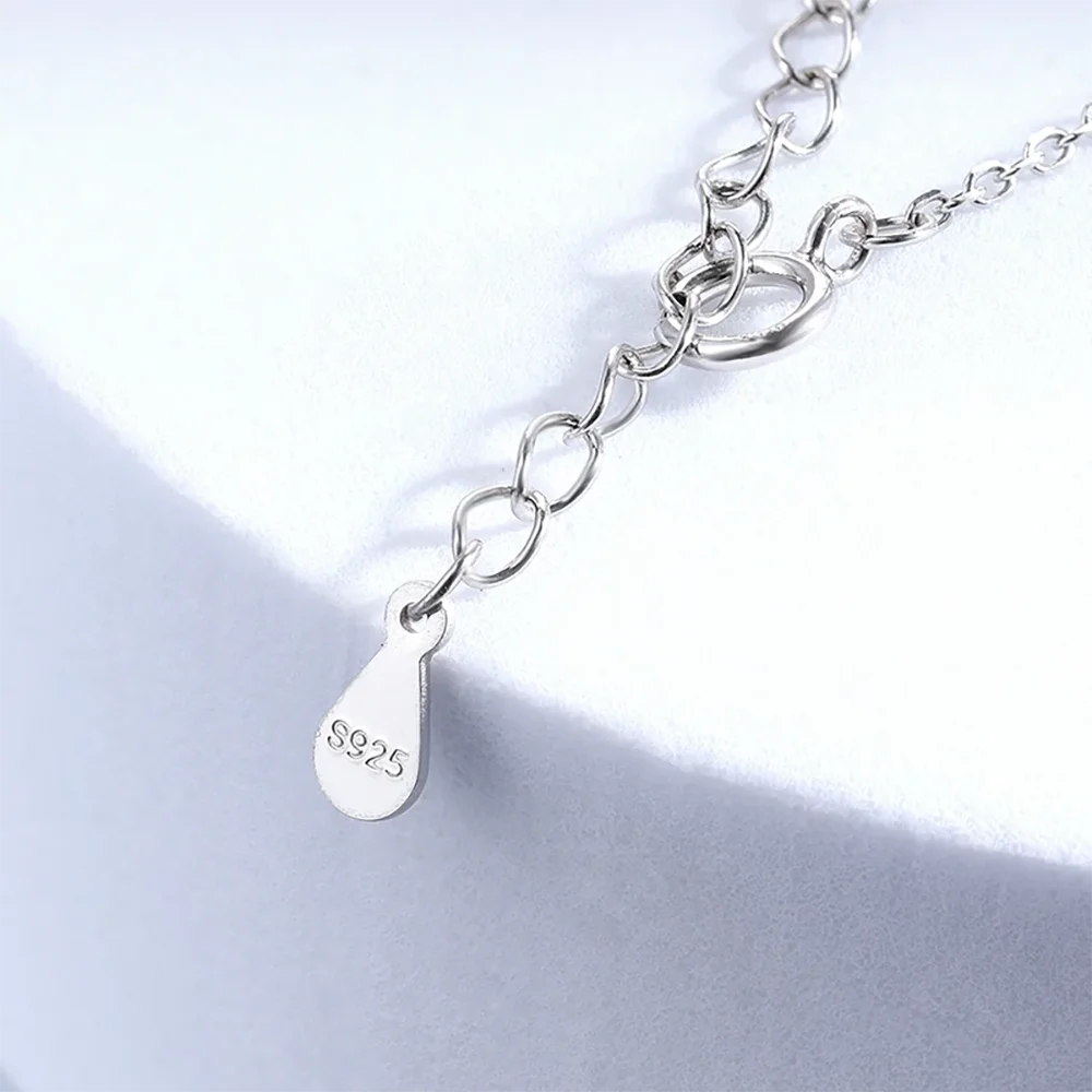 Serenity 1ct 2ct Moissanite Necklace for Women Gift S925 Sterling Silver Sparkling Lab Diamond Pendant Necklace Wedding Jewelry