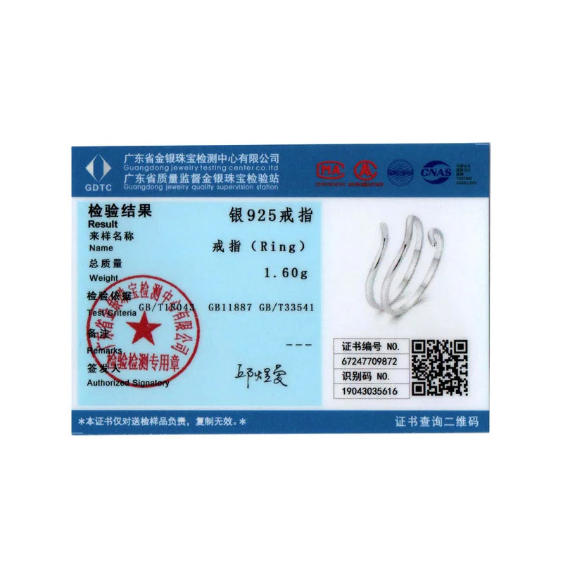 BISAER 925 Sterling Silver Multi-layered Open Ring Minimalist Statement Band Plated 18K Gold Adjustable for Women Fine Jewelry