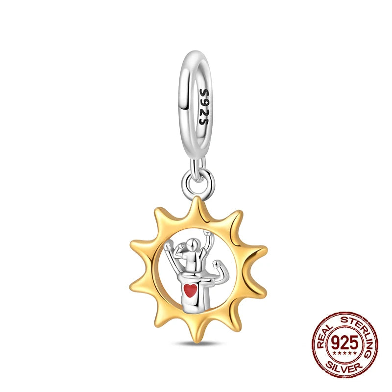 Neue Charms-Perlen aus 100 % 925er Sterlingsilber – ideal als Geschenk zum Vatertag, Muttertag oder für andere Anlässe. Passen perfekt auf Armbänder und eignen sich auch hervorragend zum Selbermachen von Schmuck.