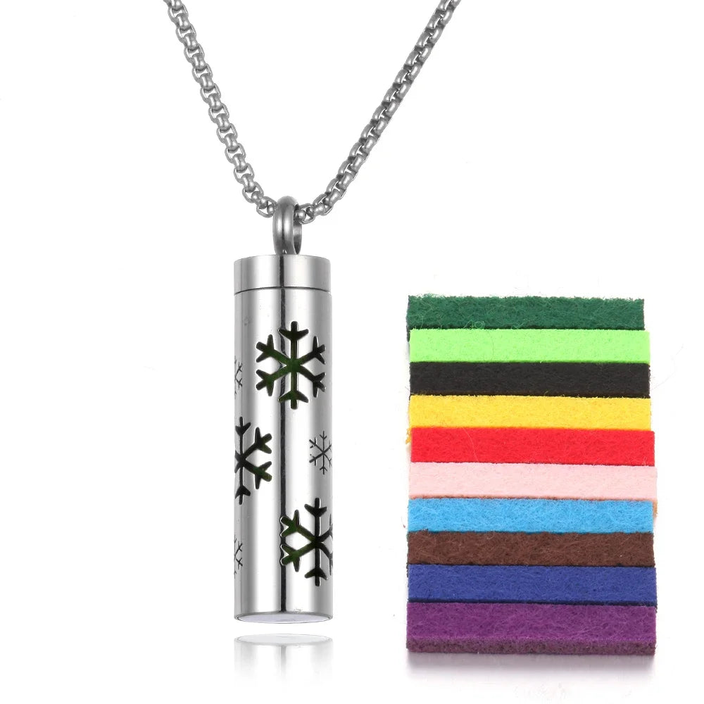 Stainless Steel Aromatherapy Necklace Diffuser Pendant Aroma Diffuser Locket Perfume Essential Oil Diffuser Pendant Necklace
