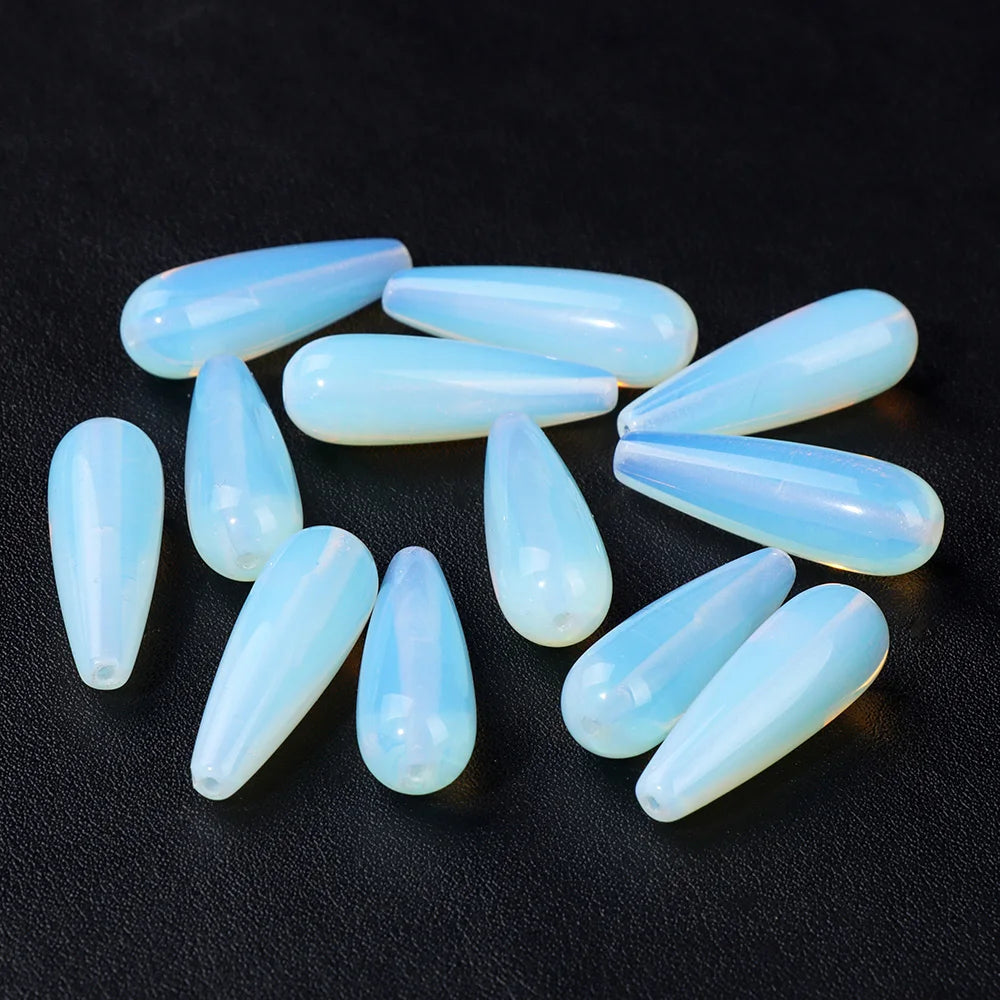10x30mm Natural TearDrop Chalcedony Stone Beads Water Drop Jaspers Beads For DIY Jewelry Bracelet Earrings Accessori Wholesale