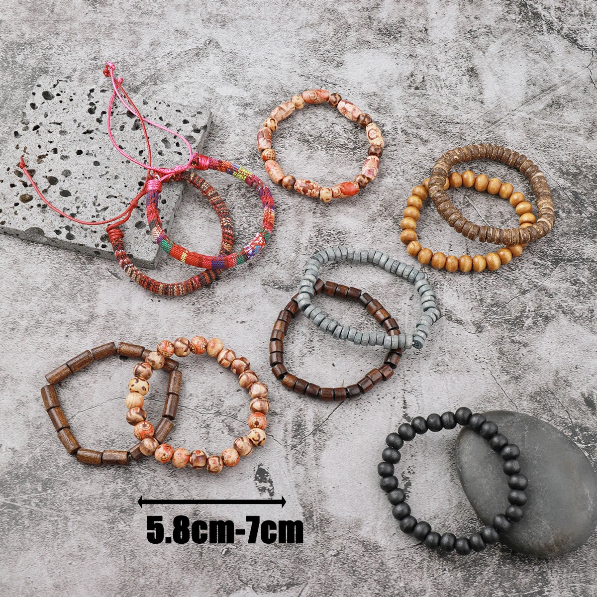 10pcs African Ethnic Pattern Bohemian Bracelets, Gypsy Freedom Symbol, Nepali Surfer Bracelets, Suitable for Travel Holiday Part