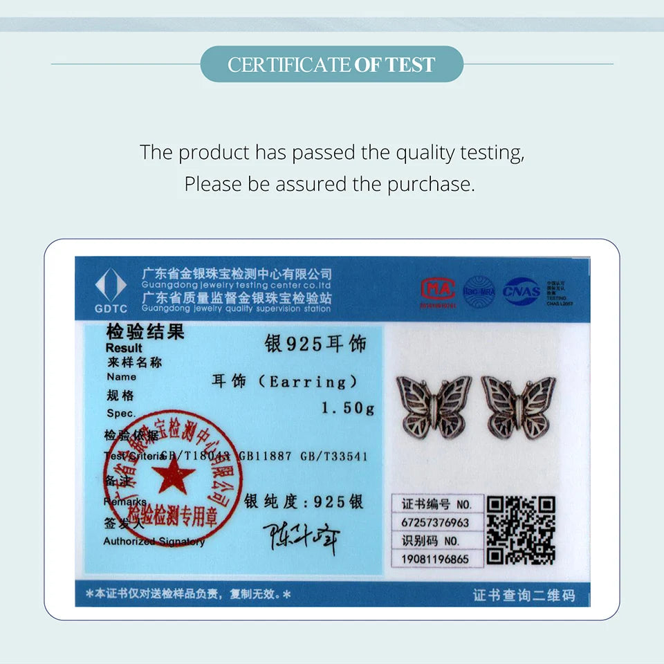 BAMOER 925 Sterling Silver Rose Flower Stud Earrings For Women,Plated White Plant Butterfly Themed Vintage Piercing Earrings