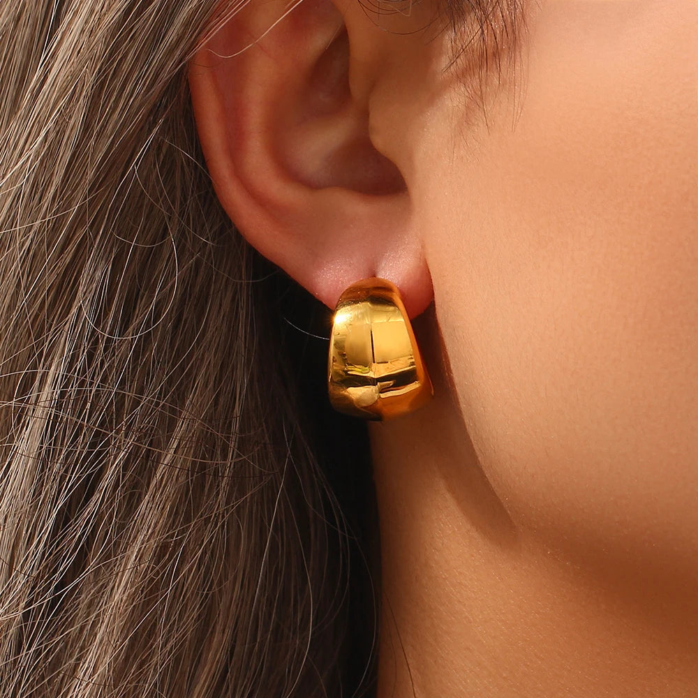 Stainless Steel Hoop Earrings For Women