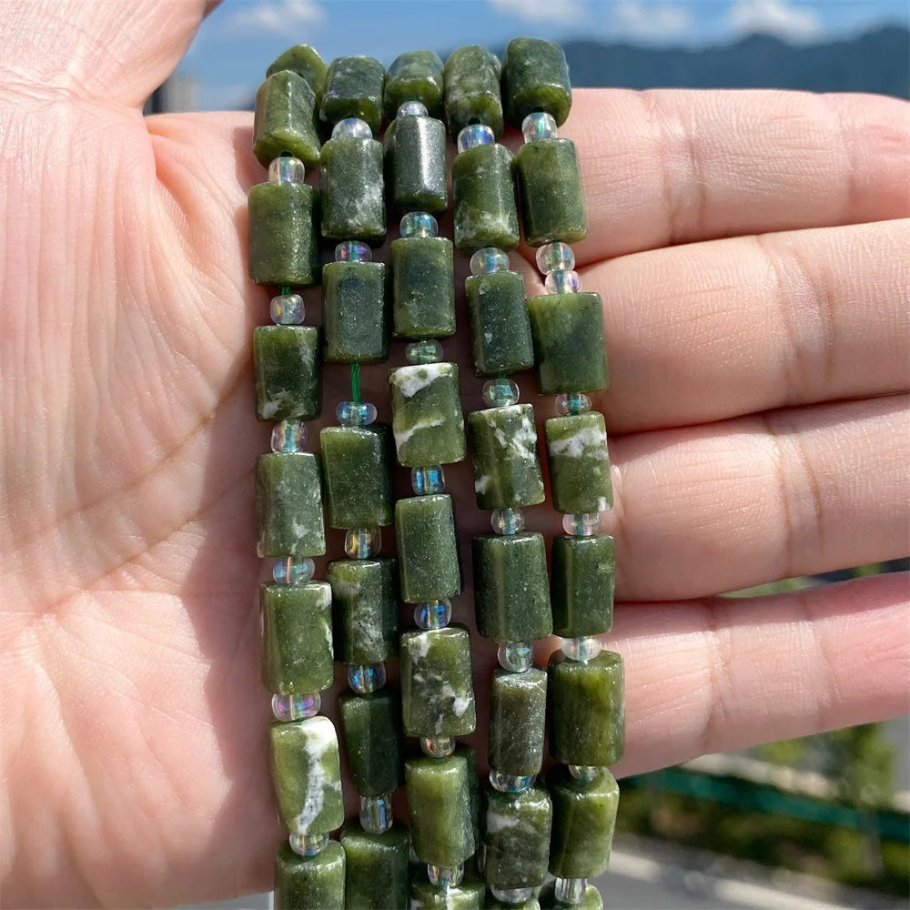 Natural Irregular Cylinder Stone Bead Charoite Amethyst Apatite Loose Charm Beads For Reiki Jewelry Making Bracelet Necklace DIY - Madeinsea©