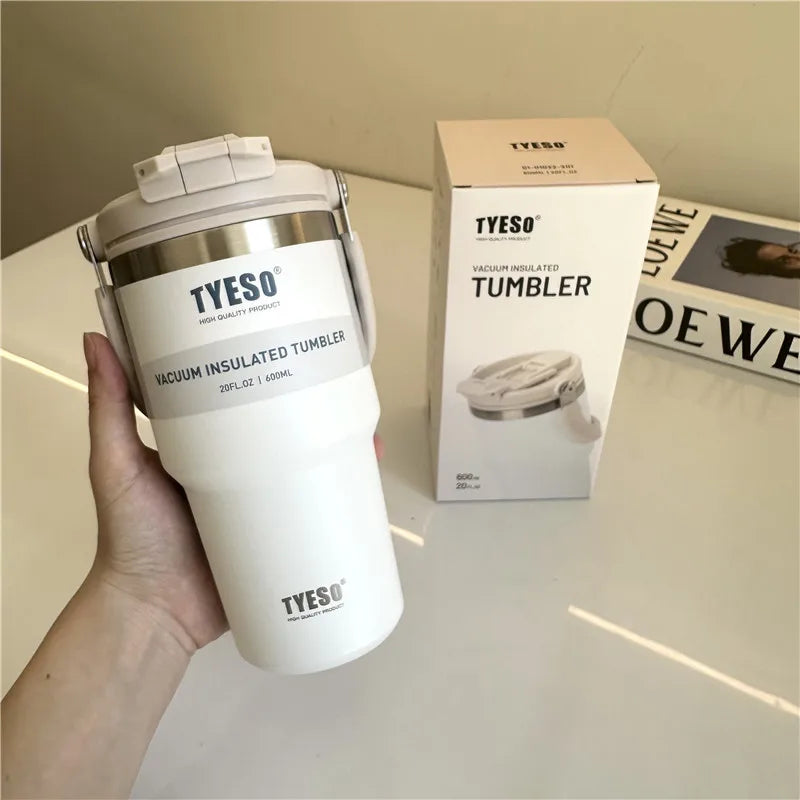 Tyeso Stainless Steel Coffee Cup Cold And Hot Double-layer Insulated Cup Tumbler Thermo Water Bottle Car Travel Mug Vacuum Cup - Madeinsea©