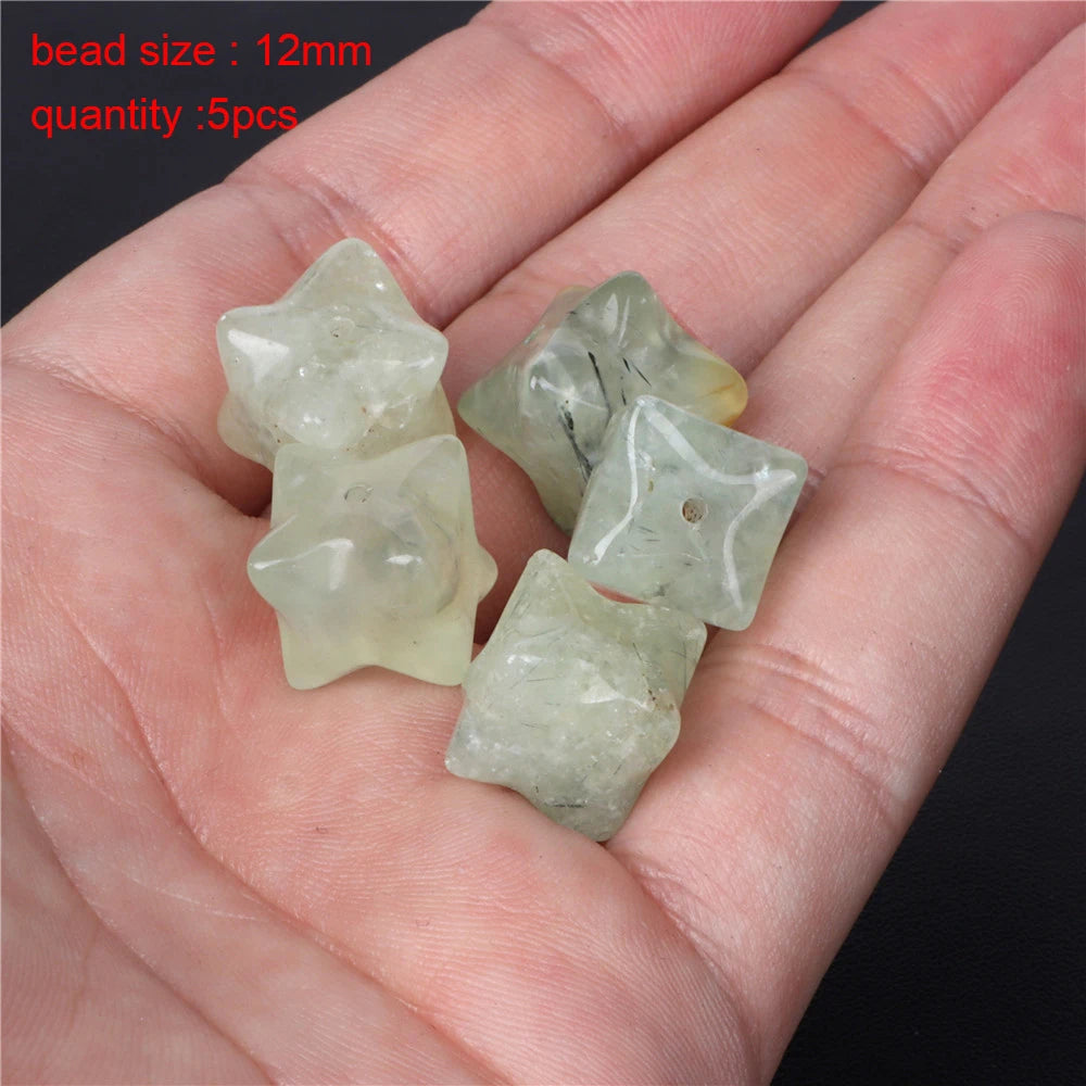Natural Stone Beads Green Prehnites Round Faceted Loose Spacer Raw Chip Bead For Jewelry Making Needlework Diy Bracelet Necklace