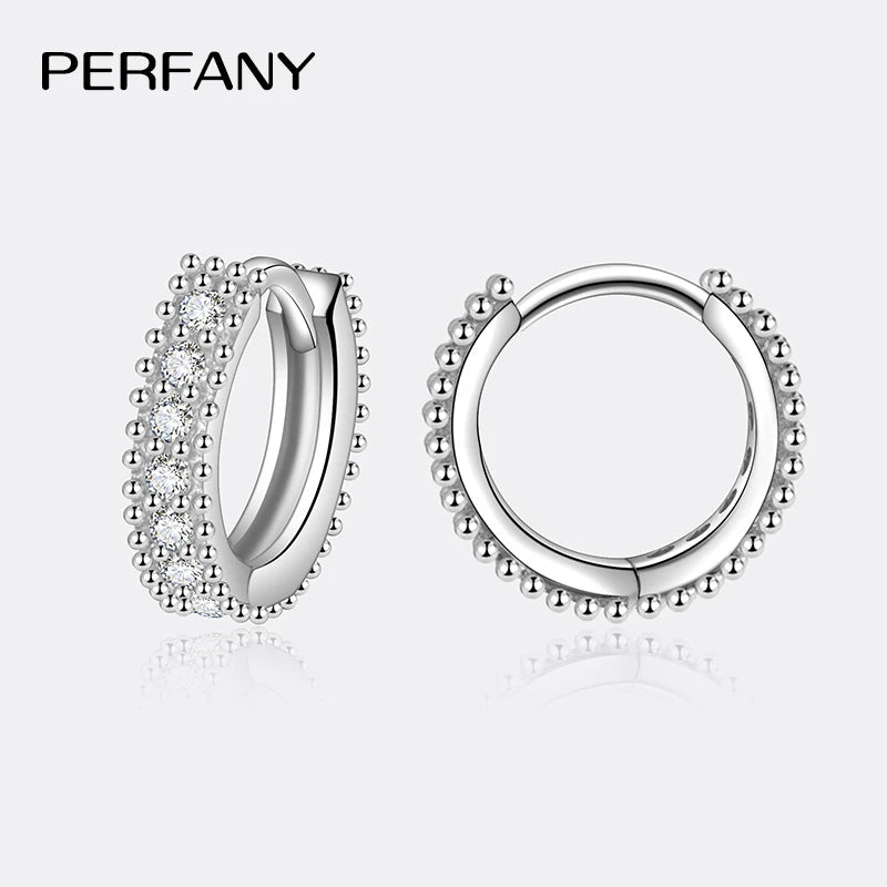 PERFANY 0.14CT Moissanite Earrings for Women S925 Pure Silver Laboratory Cultivated Diamonds Fashion Wedding Jewelry Party Gifts - Madeinsea©