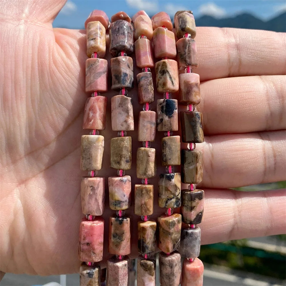 Natural Irregular Cylinder Stone Bead Charoite Amethyst Apatite Loose Charm Beads For Reiki Jewelry Making Bracelet Necklace DIY - Madeinsea©